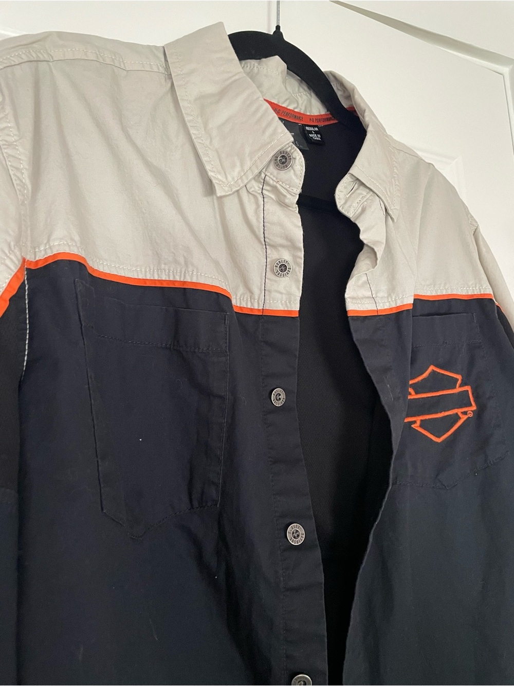 Harley-Davidson MEN'S H-D TECH VENTED SOLID Button-Up Shirt Jacket, large - Picture 2 of 7